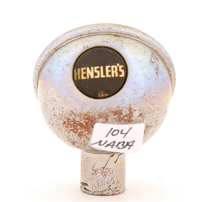 Hensler Private Label Beer 1950s Chrome Tap Knob
