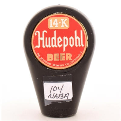 Hudepohl 14-K Beer 1950s 2-Sided Tap Knob