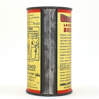 Willows Beer Instructional Flat Top PATENTS PENDING 146-7 OI 876 R9